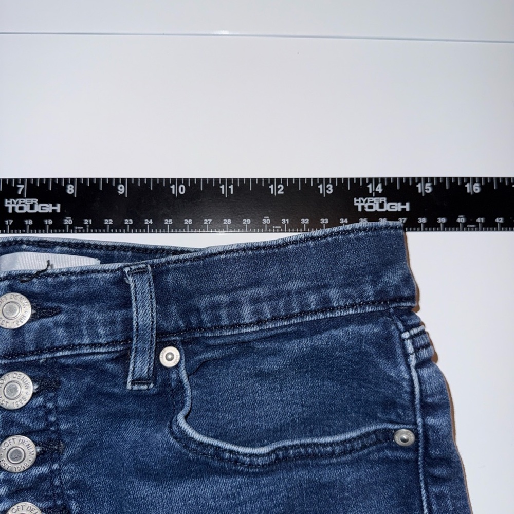 LOFT Women's Modern Skinny Jeans 30/10 Blue Dark Wash Denim Button Fly - Picture 7 of 11